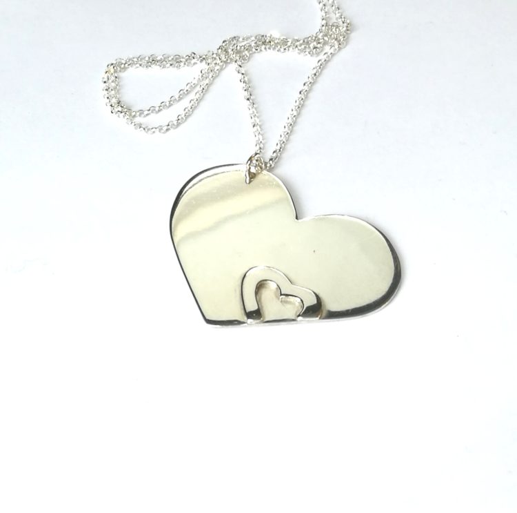 Little Heart Filled Pendant - Image 2