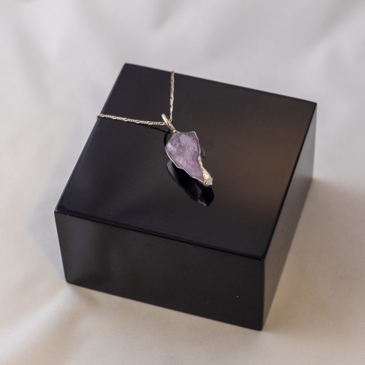 Uncut Amethyst Pendant